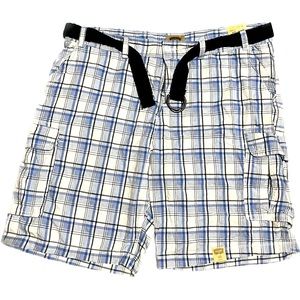 Men’s Big & Tall plaid cargo shorts | NWT | sz 46 waist